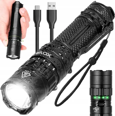 Zdjęcie produktu dla Vayox Latarka VA0077 | 1500lm | SST40 20W | IP65 | 4000mAh | 5 Trybów | USB-C | Czarna