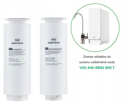 Zdjęcie produktu dla Zestaw x2 Wymienne Filtry Systemu Oczyszczania Wody VIO AW-RB26 800 Т