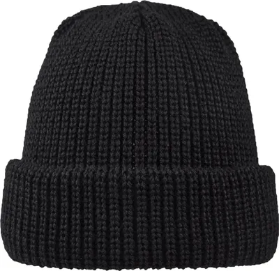 Produktbild von tomBrook Uni Parkermütze aus 100% Schurwolle - Klassische Strickmütze Wintermütze mit Umschlag in Schwarz