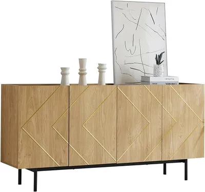 Produktbild von Sideboard Breite 160 cm, Wohnzimmerschrank, Mehrzweckschrank, Küchenbuffet