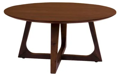 Obrázok produktu pre Konferenčný stolík Hellerup z dyhy z orechového dreva, ø75×36 cm