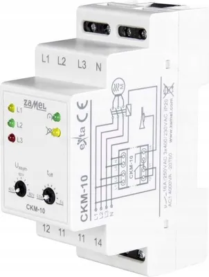 Produktbild von Leistungsanzeige Phasenfolge- und Verlustsensor 16A 2-MOD CKM-10