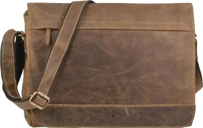Obrázok produktu pre Greenburry Vintage taška na notebook taška cez rameno Kožená taška hnedá 1766B