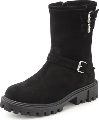 Produktbild von Elbsand Stiefelette Stiefel, Boots, Bikerboots, Lederstiefelette, Lederboots schwarz Größe 40
