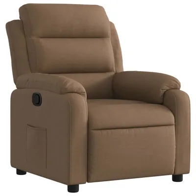 Produktbild von Brauner Stoff Relaxsessel mit manueller Liegefunktion, 75 cm breit, 100 cm hoch