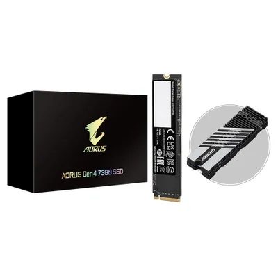 Immagine prodotto di Gigabyte AORUS Gen4 7300 - SSD - crittografato - 1 TB - interno - M.2 2280 - PCIe 4.0 x4 (NVMe)