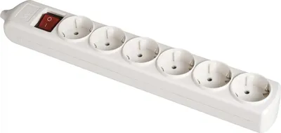 Image de Multiprise Solera 6 Prises Blanche Interrupteur Bipolaire à Voyant Lumineux - Solera