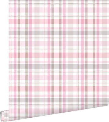Produktbild von ESTAhome Tapete Karomuster Hellrosa - 138824 - 53 cm x 10,05 m