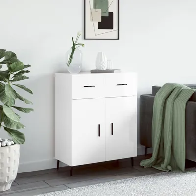 Produktbild von The Living Store Sideboard Hochglanz-Weiß 69,5x34x90 cm Holzwerkstoff
