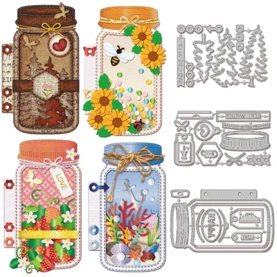 Produktbild von Stanzschablonen Set für DIY Scrapbooking und Kartendesign
