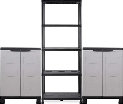 Produktbild von Ondis24 Kunststoffschrank Small Prestige, Steckregal 71 x 35 x 180 (H) cm, Set, UV- und witterungsbeständig, hochwertiger und robuster Kunststoff