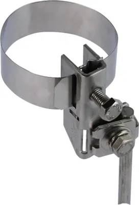 Obrázok produktu pre DEHN Anténová pásková svorkovnica, D 16-89 mm, NIRO, pripojenie pre Rd 6-8/10 alebo 4-50 mm², 1 ks.