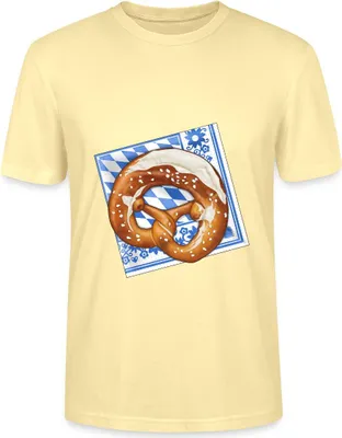 Produktbild von Spreadshirt Brezel Motiv Uni Bio T-Shirt, 3XL, Creme