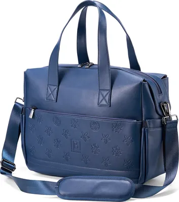 Produktbild von Brisby Venezia Strapazierfähige Wochenendtasche – Schultertasche – Reisetasche – Handgepäck – inkl. Aufhängehaken – Kunstleder – Blau
