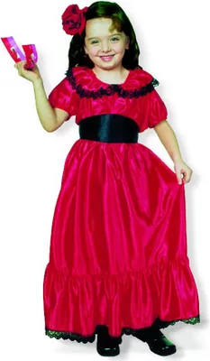 Produktbild von Spanierin Flamenco Tänzerin Kostüm für Mädchen Gr. 116 Größe: 116