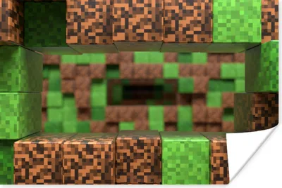 Produktbild von MuchoWow® Poster Spiele - Blöcke - Minecraft - Spiele - Kinder 60x40 cm - Schlafzimmerdekoration