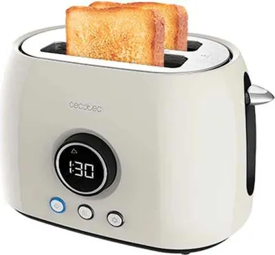 Immagine prodotto di Tostapane digitale con display e 2 fessure corte per 2 fette di pane.