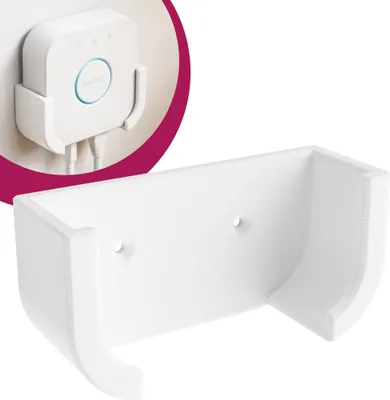 Produktbild von Wandhalterung Smart Home Steuerung Halter Weiß passend für Philips Hue Bridge