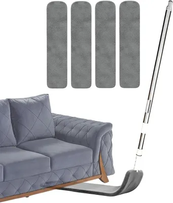 Obrázok produktu pre Teleskopická utierka Staubwedel z mikrovlákna, výsuvná do dĺžky 65 cm, plochá hlavica, sivá farba
