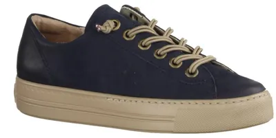 Produktbild von Paul Green 4081-358 Damenschuhe, Sneaker, Leder, Space (Blau), Wechselfußbett - Damenschuhe Top Trends, Blau, leder (old nubuk)