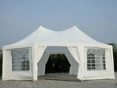 Zdjęcie produktu dla Bc-elec - 5300-0010 PAVILLON 6,8X5M ACHTECKIG PARTYZELT GARTENPAVILLON DELUXE FESTZELT GARTEN ZELT