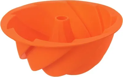 Obrázek produktu pro ORION Gugelhupf forma nepřilnavá Gugelhupf ze silikonu Dortová forma Bundt cake form Květina oranžová