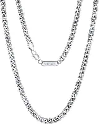 Image de VEXXS Hommes panzer chaîne d'or 18K plaqué Cuban collier 3/4/6mm