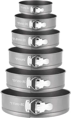 Produktbild von Bakcaketblik Set - 4 7 8 9 10 11 Zoll Runde Kuchenform - Lekvrije Cheesecake Panlade Mit Demaubare Boden - Küchenzubehör - Bäckereiwerkzeug