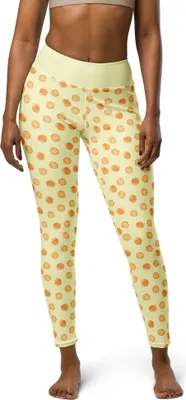 Produktbild von Mr. & Mrs. Panda Leggings Zitrus Orange Größe XL - Gelb - Geschenk, Yoga-Hose, High-Waist-Hose, Obst Muster, Orangen, Yogahose, Damen Sporthose, Zitrusfrüchte