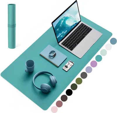 Image de YSAGi Sous-mains en cuir et daim, Tapis de souris multifonctionnel pour bureau 80x40cm