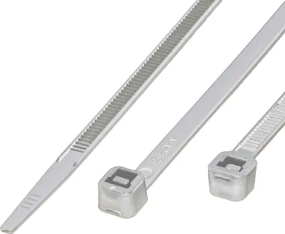Produktbild von MASTERPROOF PROFESSIONAL Kabelbinder-Set 75-teilig, Nylon, weiß, Länge 100/120/200 mm, je 25 Stück