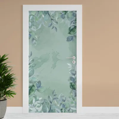 Produktbild von Türfolie "Eukalyptus" 90x200cm Türposter Deko Aufkleber Folie Tapete TF02-06