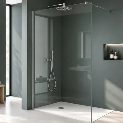 Produktbild von Mai & Mai 120x200cm Walk-In Dusche Duschwand für Dusche Duschabtrennung ESG-Sicherheitsglas 10mm NANO Glas BRAM3 Bremen2K