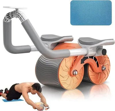 Immagine prodotto di Rullo addominale automatico Famanu con ritorno automatico e supporto per il gomito