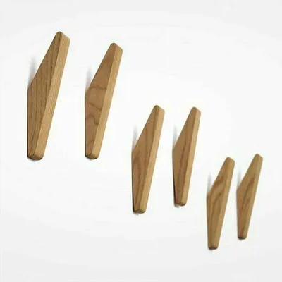Produktbild von 6er Set Vintage Kleiderhaken Holz Kleiderhaken Holz Belastbarkeit 5kg Wandkleiderhaken Bademantelkleiderhaken Hutkleiderhaken Kleiderhaken Mehrzweckkleiderhaken Schlüsselkleiderhaken