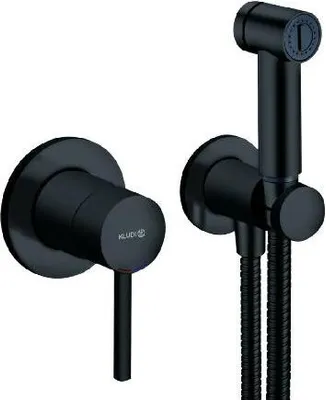 Obrázek produktu pro Kludi Bozz - Set baterie pod omítku s bidetovou sprškou, s tělesem, matná černá 389983976