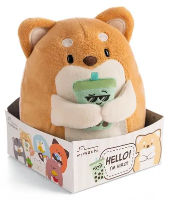 Produktbild von Nici Hund Hiro mit Bubble Tea – Kuscheltier – 16 cm