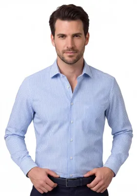 Zdjęcie produktu dla Koszula Olymp Modern Fit w niebieskie paski
