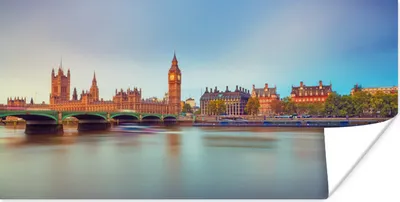 Produktbild von MuchoWow® Poster Londoner Skyline 150x75 cm - ohne Rahmen