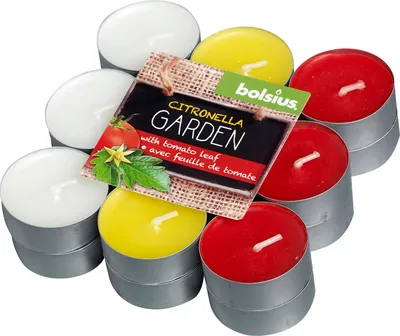 Produktbild von Bolsius 103626947113, Rund, Rot, Weiß, Gelb, Citronella, 18 Stück(e)