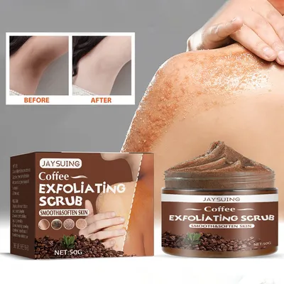 Produktbild von 50g Kaffee Peeling Körperpeeling, Tiefenreinigendes Feuchtigkeitsspendendes Körperpeeling, Aufhellende Hautfarbe