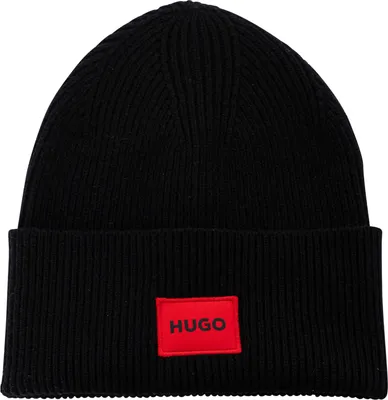 Produktbild von HUGO Xaff Beanie-Mütze, Schwarz One Size