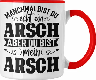 Produktbild von Trendation - Valentinstag Geschenk Tasse für Ihn Geschenkidee von Freundin Spruch Süß Liebe Jahrestag Geschenke (Rot)