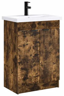 Productafbeelding van vidaXL Badkamerkastset, gerookt eikenhout, 78,5 x 37,5 x 81 cm