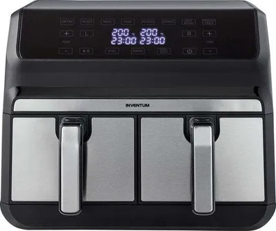 Image de Inventum Friteuse à air chaud 2X4L 1700W Noir/Acier