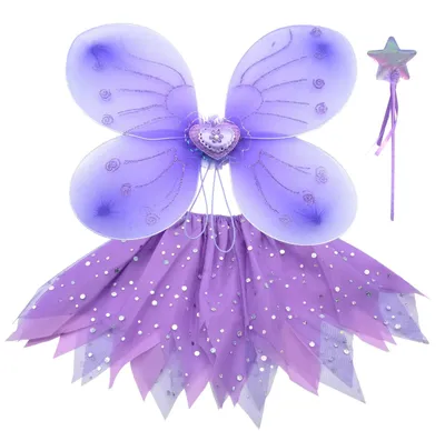Produktbild von Feenkostüm Feenkleid Kinderkostüm - Tutu - Schmetterlingsflügel - Für Mädchen - Festkostüm