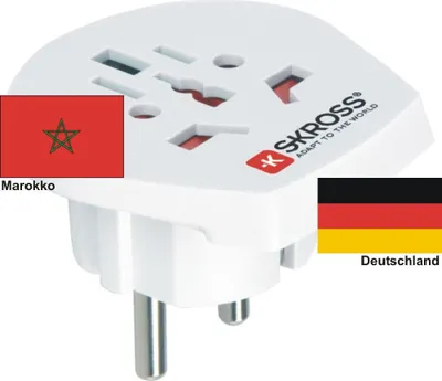 Produktbild von Reiseadapter Deutschland auf Marokko - Skross 1.500211 Reisestecker