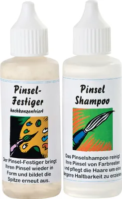 Produktbild von Pinsel-Shampoo und Festiger, je 50 ml