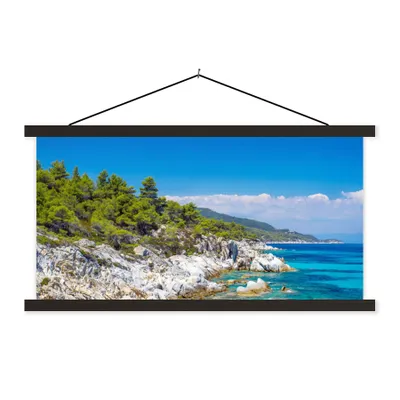 Produktbild von MuchoWow® Textilposter Meer - Sommer - Tropisch 150x75 cm mit schwarzem Rahmen - Posterleiste