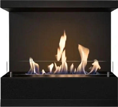 Image de Cheminée à l'éthanol Xaralyn - encastrable L Panorama - chauffage 3 kW - installation facile - feu ouvert sécurisé - brûleur céramique-éthanol